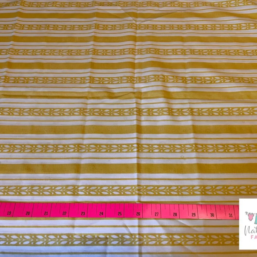 Vintage Harvest Gold‎ Striped Pillowcase by Utica Stevens
